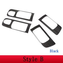 도요타 툰드라 2014-2021 스테인레스 스틸 자동차 내부 핸들 프레임 커버 도어 보울 장식 트림 스티커 액세서리 호환용, Style B Black