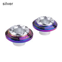 전기 스쿠터 충격 흡수 방지 보호 패드 합금 장식 슬라이더 컵 액세서리, 02 silver