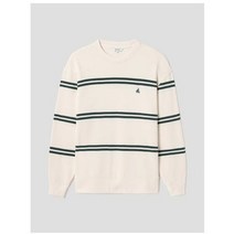빈폴 22FW[BC2841C040]아이보리 스트라이프 코튼 스웨트 셔츠