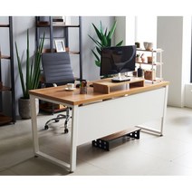 DIY 서재 가구 부동산 사무실 책상 1500 상담테이블, 01.스틸뷰1500 04.유리_화이트