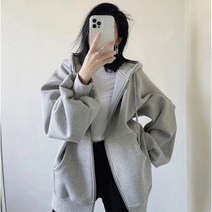 자칠 후드 여성 여학생 가을 간절기 집업 후드티 학생 교복 커플 빅사이즈