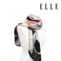 엘르 타임블럭 롱 실크스카프 SE919S304