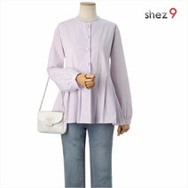 쉬즈나인 아멜리 라운드 주름 블라우스