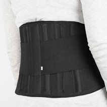 헬씨웨이 고탄력 엘라스틱밴드 의료용 허리보호대 허리복대 자세교정 강한 2중 압박밴드, 검정