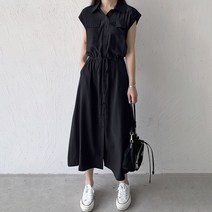 미드디엔 여성 카라 민소매 원피스