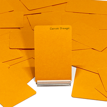 두꺼운 메모지 메모카드 9가지 컬러 비코팅 무지 명함지 종이카드, 7. 캐럿 오렌지