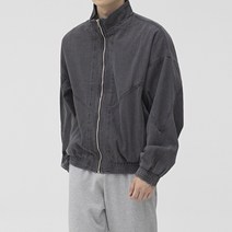스타일에스 남자 봄 가을 오버핏 져지 벌룬 밴딩 집업 청자켓
