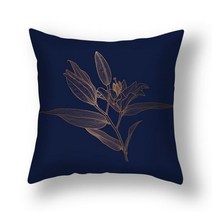 쇼파쿠션 북유럽소파쿠션은행 나무 잎 프린트 소파 베개 커버 현대 북유럽 의자 쿠션 45x45cm 거실 장식, 24 2824_01 45x45cm Polyester