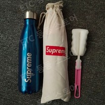 슈프림 보온 보냉 텀블러 보온병 레드 블랙 메탈재질, 500ml 유광 블루