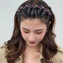 집게머리띠 큐빅 벼머리 볼륨머리띠 앞머리고정 얇은 여자 화관머리띠 앞머리기르기 큐빅머리띠 얇은머리띠 achomarket*9900201bz
