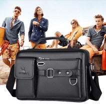 남성용 캐주얼 숄더백 남성용 가죽 크로스백