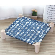 해먹 해먹의자 그물 캠핑 hammock 캔버스 고양이 개 침대 높은 집 고양이 단단한 나무 고양이 레저 침대 고양이와 개 보편적 내구성 애완 동물 가구 공급, 파란 고양이