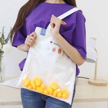 귀여운 오리모양 피규어 포인트 PVC 에코백 보조가방