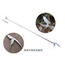 고지가위 전지 가위 감따는 원예 조경 장대 분기 텔레스코픽 막대 스테인레스 스틸 연장 정원 과일 따기 유물, 1미터 스테인리스 스틸 + 스프링을 보낼 수 있는