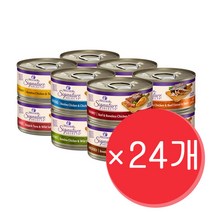 웰니스코어 시그니쳐셀렉트 슈레드 청키 플레이크 고양이주식 습식사료 79g 24개세트, 유통기한 11월 청키 닭고기와연어 79g×24개