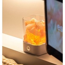 불면증완화 꿀잠 릴렉싱 원석 아로마 디퓨저 겸용 무드등, 블랙, 에센셜오일_라벤더