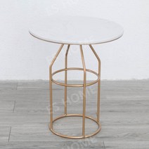 이태리 라운드 커피 티테이블 골드 거실 사이드테이블 침실 침대 소파 옆 보조, 42x50cm