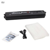 떡포장기계 실링 포장 220V/110V 진공 실러 기계 무료 10pcs 가방 17x25cm 가정용 검은 음식, [01] EU