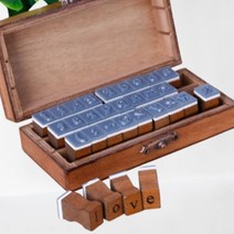 빈티지 알파벳도장 우드 레트로 레터링 스탬프 다꾸 이니셜 편지 도장, 단품, 단품