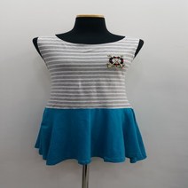 면민소매원피스 시원한 바캉스룩 S1381 마린룩 닻자수