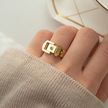 수앤디 써지컬 볼드한 벨트 커플링 우정링 반지 ( 로즈골드 실버 골드 )