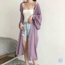 루즈핏 로브 롱가디건 XL 퍼플 롱가디건 여성여름가디건 여성롱가디건 여성가디건