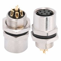 견고한 방수 커넥터 케이블 그랜드 M8-B-S6 패스 소켓 6Pin M8 IP67 전면 보드 마운트 에폭시 수지 씰링, 한개옵션1, 한개옵션0