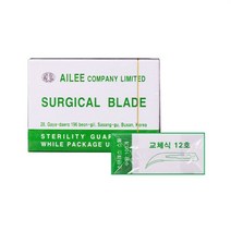 메스날 (Surgical Blade) 12 호 100개입 메스칼 의료용 의료용칼 아이리스 #987EAx276Qa, 본상품선택, 100개