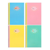 [문구조아] 카카오프렌즈 해피모먼트 A5 스프링 노트 튜브, 5개
