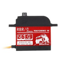 rc 모터 RBRC RB0126MG 26KG 대형 토크 디지털 메탈 기어 방수 서보 1810 크롤러 RC 자동차 보트 차량 로봇, 01 Not waterproof