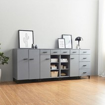 오픈주방 쿠킹클레스 수납장 서랍장 성당 교회 원룸 학교 호텔 이동식 기숙사, 그레이