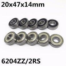 3d프린터타이밍밸트 6204ZZ 6204-2RS 볼 베어링 20x47x14mm 깊은 홈 6204Z 6204RS 2 개, 02 6204RS