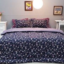 실비안 차렵이불패드세트Q, 네이비