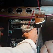 차랴용 디자인 커피 홀더 2구 경차 중형차 승합차 다양한 음료 수납, 옵션명, 브라운