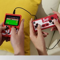 SUP 고전 미니 게임기 다마고찌 핑거게임 이벤트 상품 선물용 키덜트 성인수집, 빨, 2인용