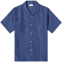 유니버셜웍스 Universal Works Hemp Cotton Camp 셔츠 남방 - Washed 네이비