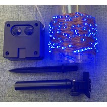 LED 태양광 호스 조명등 줄조명 와이어트리등 트리조명 야외조명 인테리어등, 와이어100-푸른색