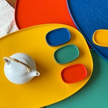 컬러 옻칠 자인 트레이 ( 4 COLOR / 2 SIZE ), 2. 청현색(미니)