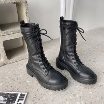 여성 레이스업 미들 워커 부츠 5cm