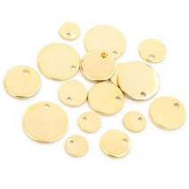 6 8 10 12 15 18 20 25mm 매력 316 스테인리스 골드 도금 라운드 홀 DIY 목걸이 펜던트 쥬얼리 찾기
