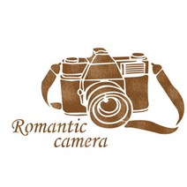 [바보사랑] 스텐실 도안(ST-3038) 로맨틱 카메라, 상세 설명 참조