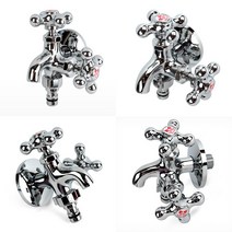 온수용 2구수도꼭지 세탁기수도꼭지 두갈래수도꼭지 양갈래수도꼭지 베란다수도꼭지