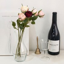 캐비지 자나장미 조화 - 데이비드오스틴로즈 모던하우스 다이소 산소 실크플라워 미니 꽃, 옐로우