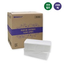 메이피오니 천연펄프 무형광 핸드타올 2000매, 1박스