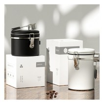 [바보사랑] 스테인레스 다용도 원두커피 보관함 1.5L (식검완료)[모두애몰], 블랙