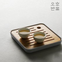 베이직 다도 미니 차판, 블랙 PP, 1개
