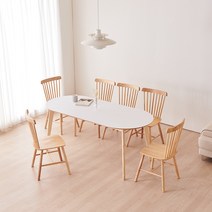 이노센트 엔젤라 1800 타원형 HPM 6인용 식탁세트 i100613, 내추럴