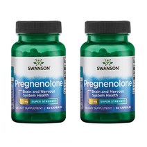 Swanson Pregnenolone Super Strength 스완슨 프레그네놀론 50mg 브레인 너비스 시스템 60정 2개