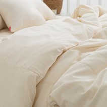 광목 바이오워싱 30수순면 안심 이불커버 S싱글 2컬러, 백아이보리