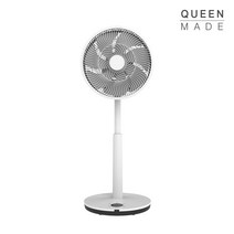 [퀸메이드] 제로 BLDC 써큘레이터 QMCL-BL8000 [BLDC모터/3D입체회전/7엽날개/3단계높이조절/써큘팬], 화이트